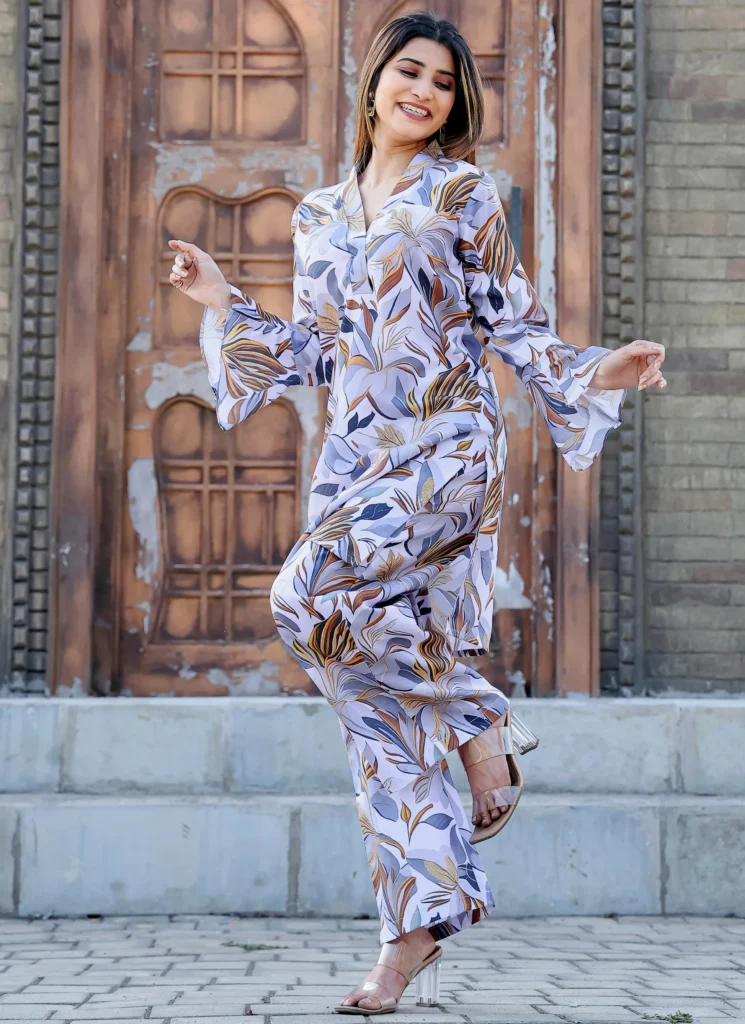 Stylish floral cotton co-ord set